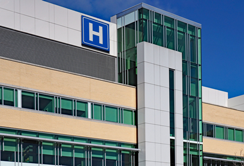 Modern hospital building