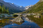 Beautiful Pond high in mountains